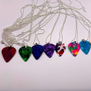 Guitar pick necklaces